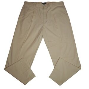 Polo Ralph Lauren Chinos Men's 42x32 Pleated Cuffed Relaxed Fit Light Khaki